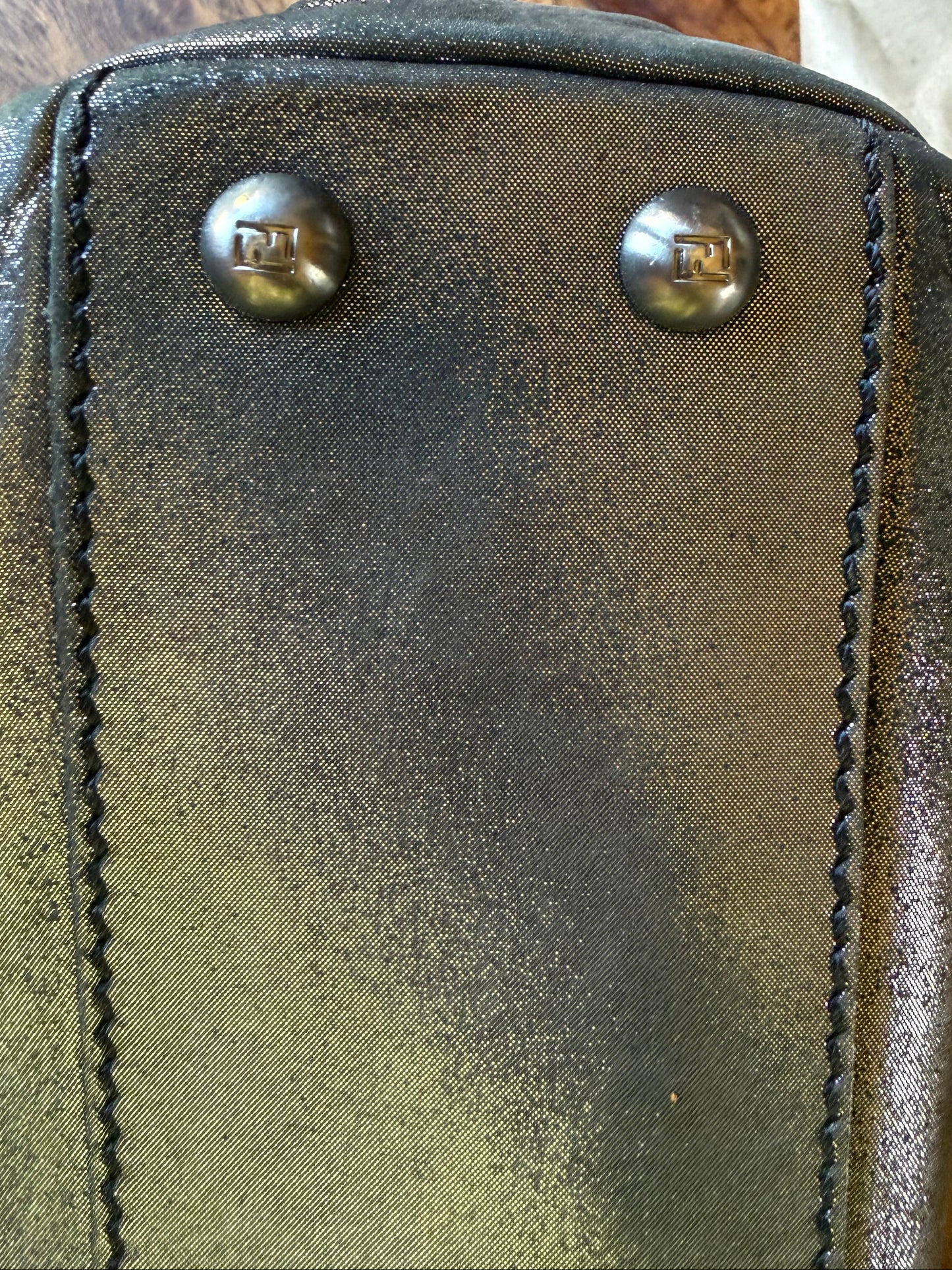 Vintage Fendi Metallic Nylon Peakaboo