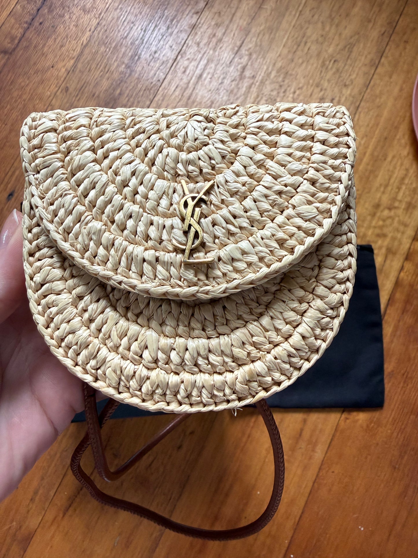 Yves Saint Laurent mini kaia raffia bag
