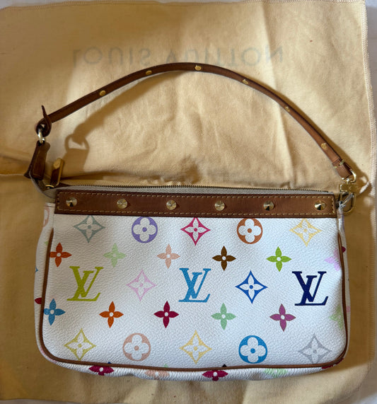 Louis Vuitton x Takashi Murakami Multicolore Pochette - vintage