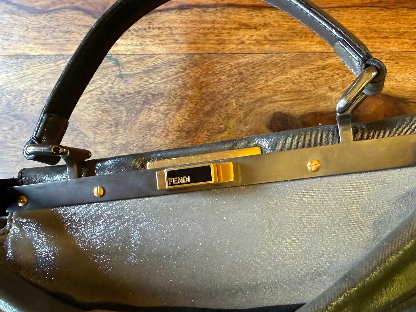 Vintage Fendi Metallic Nylon Peakaboo