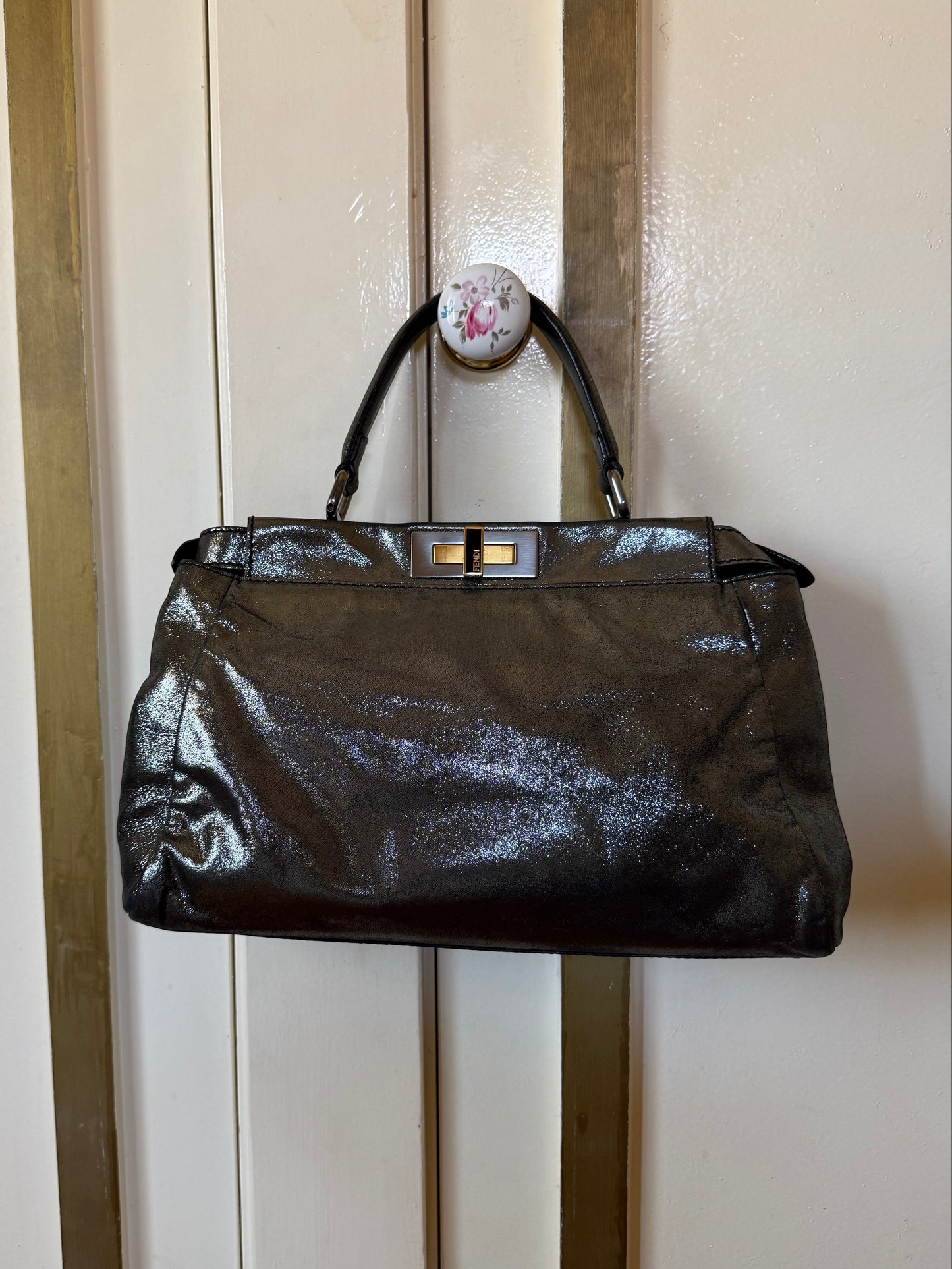 Vintage Fendi Metallic Nylon Peakaboo