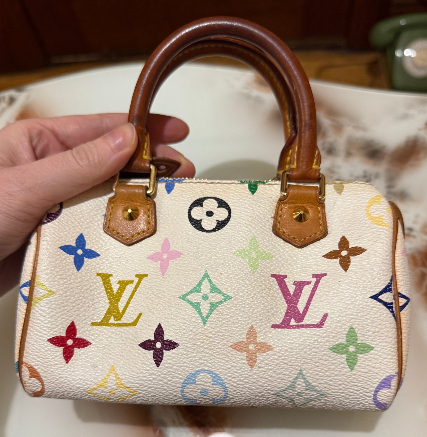 Vintage Louis Vuitton Murakami Multicolour Nano Speedy