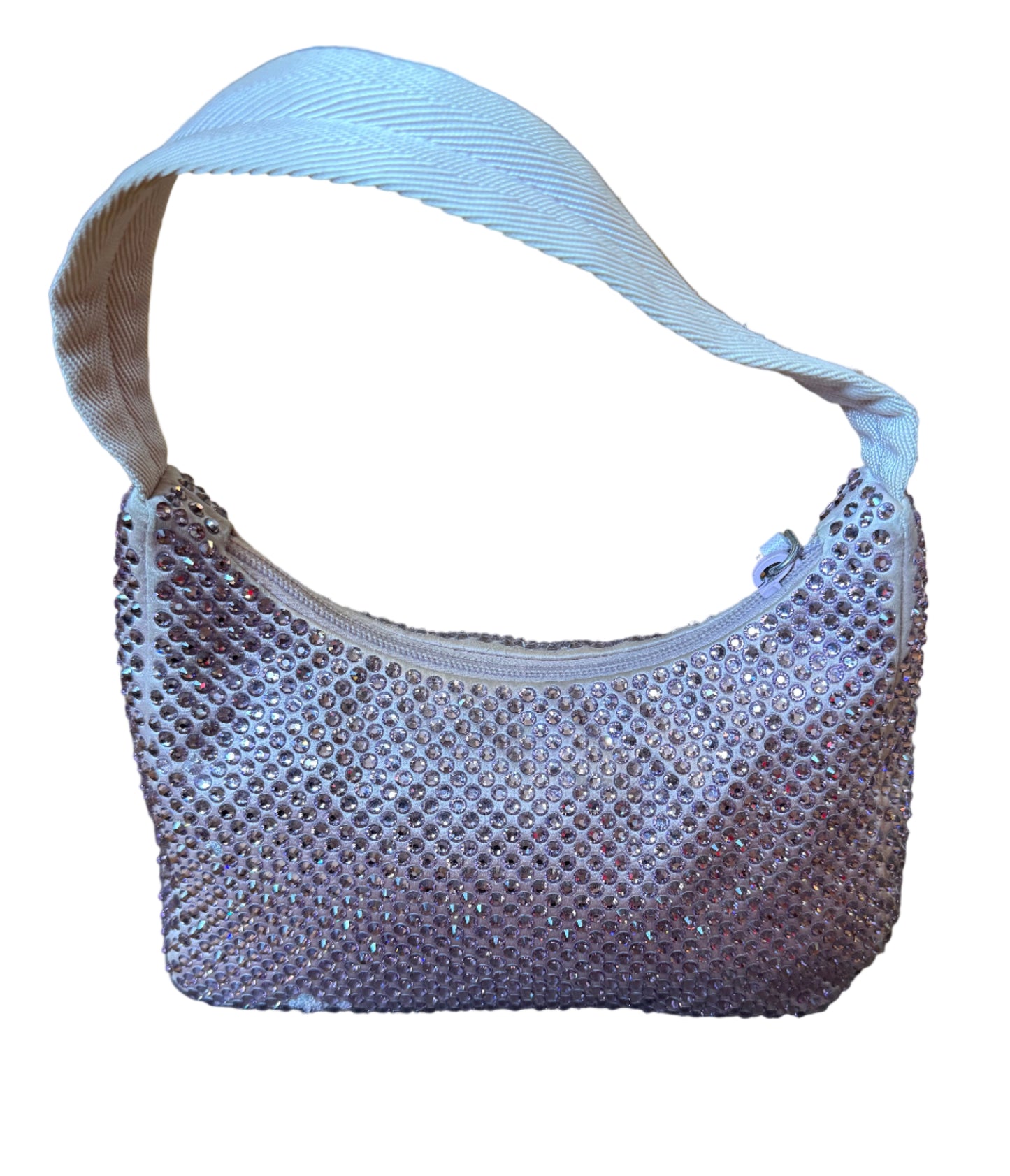 Preloved Prada Re-edition 2000 Pink Crystal Nylon Shoulder Bag