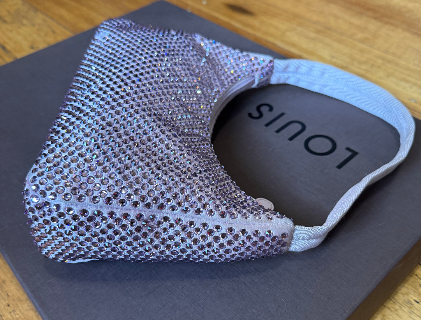 Preloved Prada Re-edition 2000 Pink Crystal Nylon Shoulder Bag